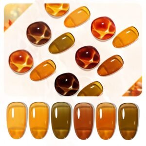 6 pcs Jelly Gel Nail Polish