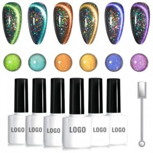 9D Rainbow Cat Eye Gel Nail Polish