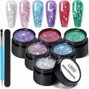 Glitter Solid Nail Gel Polish