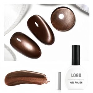 Dark Brown Jelly Cat Eye Gel Nail Polish