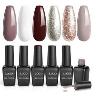 6 Colors Fall Winter Nail Gel Polish Set