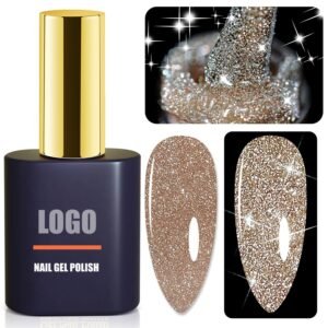 Champagne Gold Flash Diamond Shimmer Nails Gel Polish