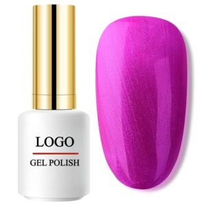 Violet Pink Pearl Gel Polish Nail