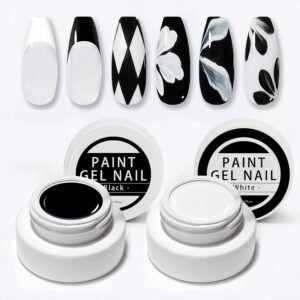 White Black Gel Paint For Nails Art