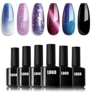 Blue Color Changing Red Cat Eye Gel Polish