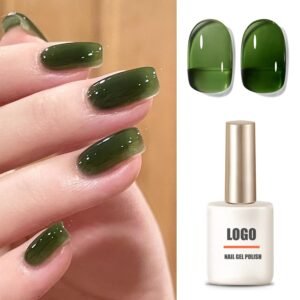 Dark Green Transparent Gel Nail Polish