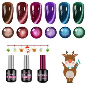 6 Colors Velvet Starlight Cat Eye Gel Nail Polish Set