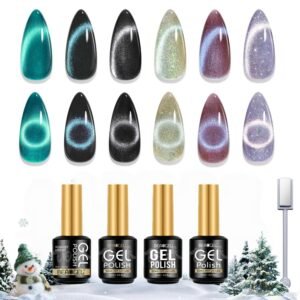 Christmas Winter Holographic 9D Glassy Cat Eye