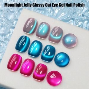 Moonlight Jelly Glassy Cat Eye Gel Nail Polish