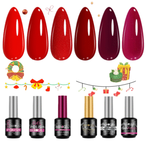 Popular Shimmer Red-Obsession Collection Nails Art