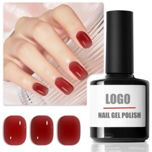 Red Christmas Wine Red Sheer Translucent Nail Gel Polish
