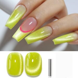 Yellow Glitter Shimmer Translucent Jelly Gel Nail Polish