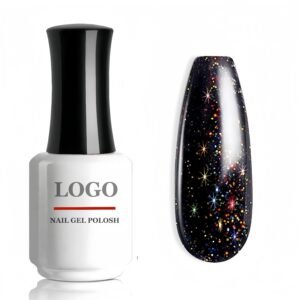 Iridescent Rainbow Shimmer Pigments Nail Gel Polish